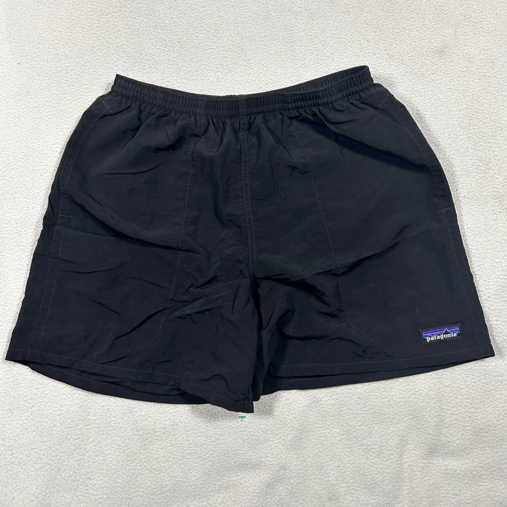 Patagonia Baggies Shorts Mens Small Black 5 inch Inseam Nylon Mesh Liner